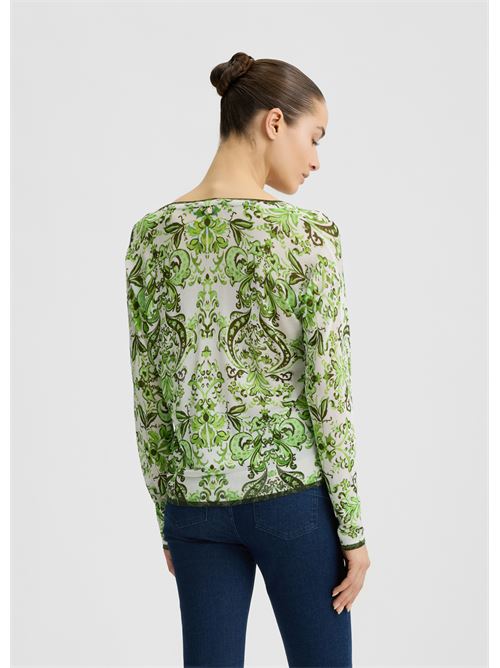 Maglia lurex con stampa Liu Jo | WA5476MA24O.M9506